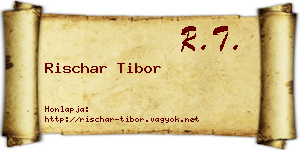 Rischar Tibor névjegykártya